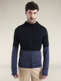 Men’s Merino Blend 200 Realfleece™ Descender Long Sleeve Zip Hoodie Black/Graphite - 1