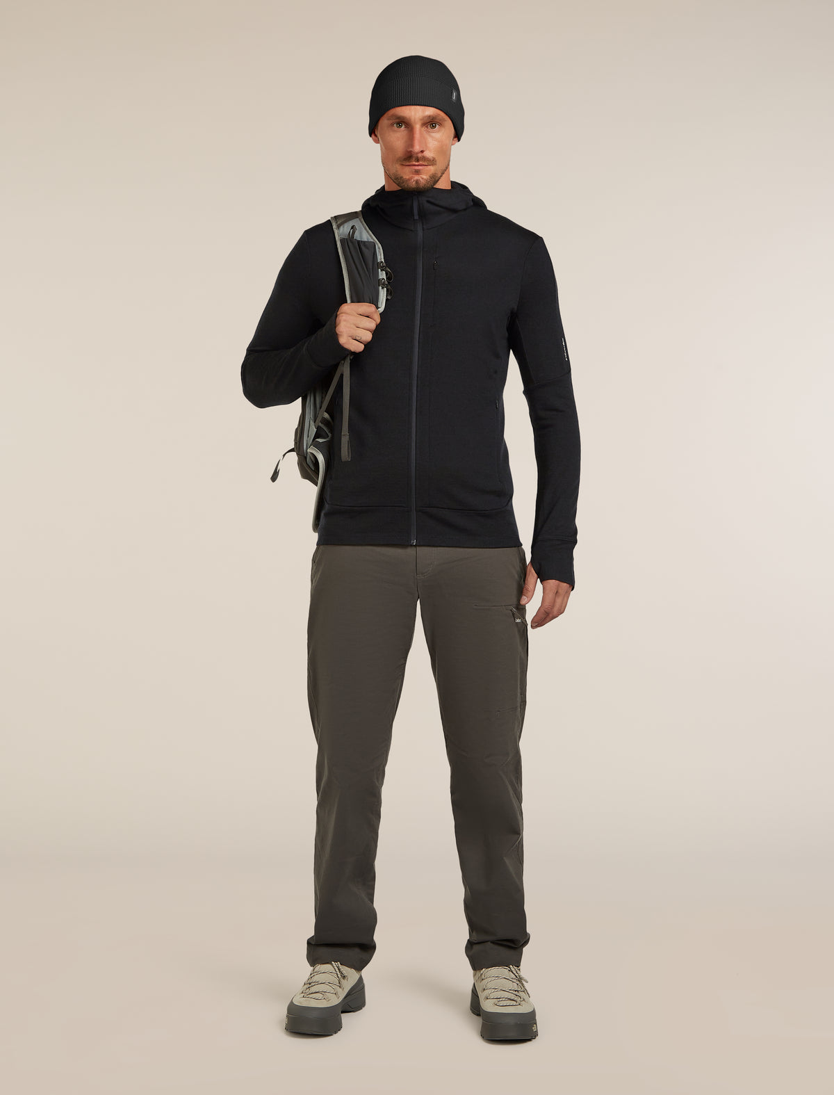 Men’s Merino 260 Quantum Long Sleeve Zip Hoodie Black - 4