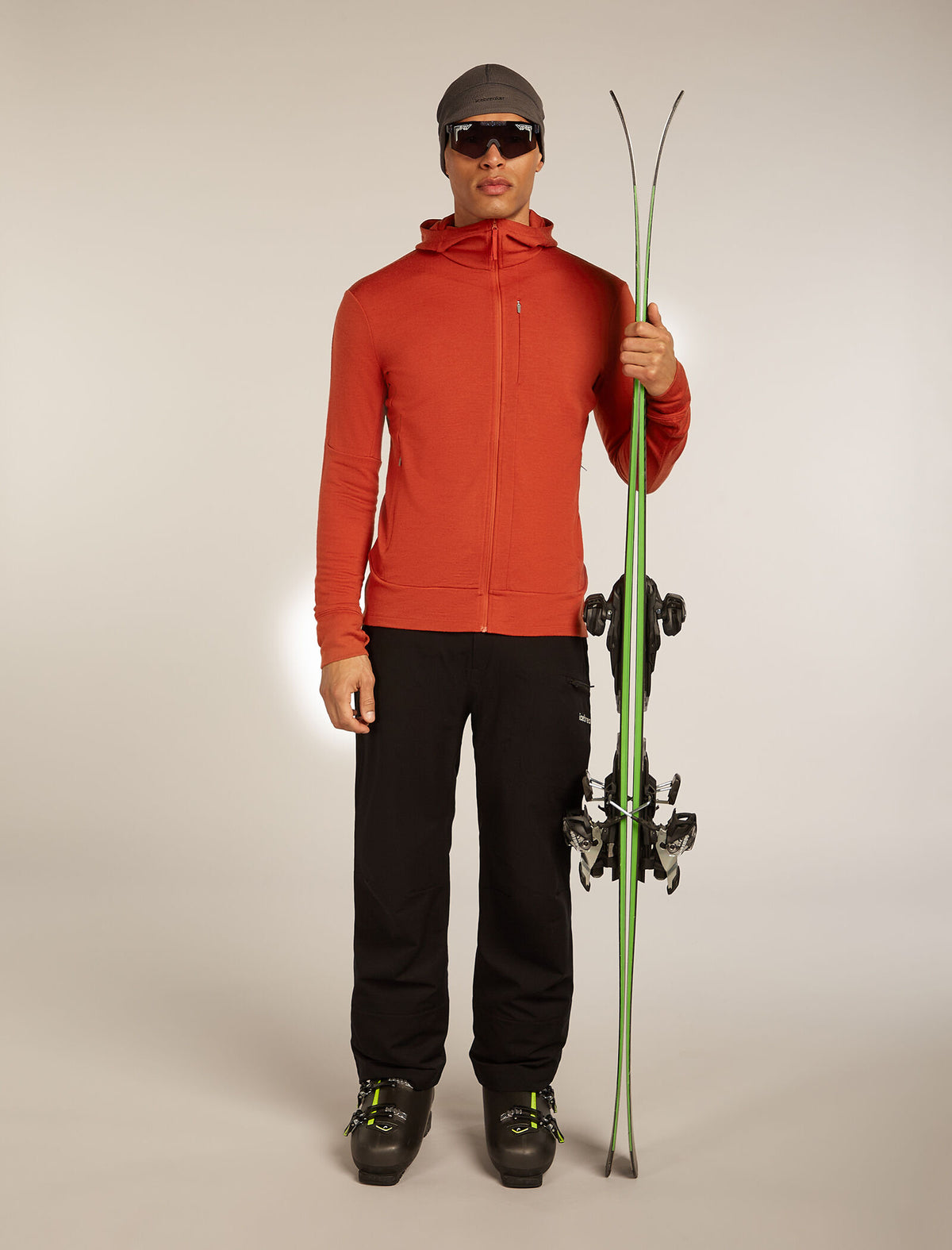 Men’s Merino 260 Quantum Long Sleeve Zip Hoodie Agate - 4