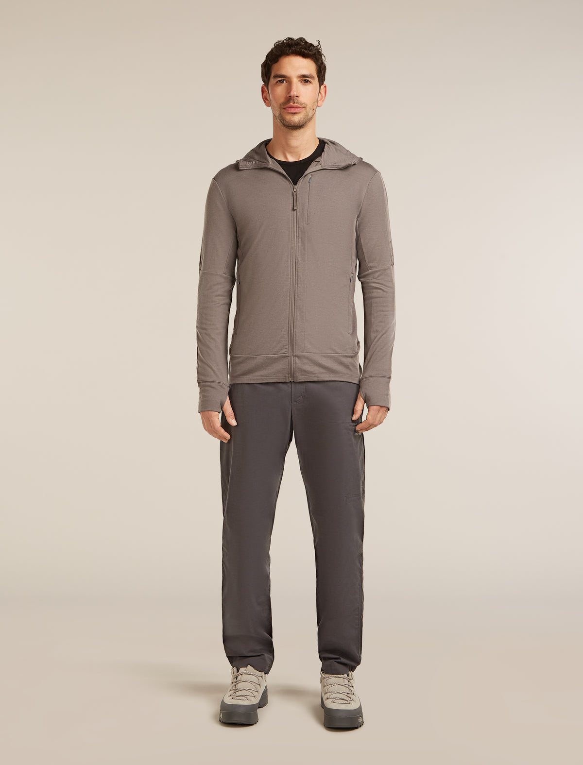 Men’s Merino 260 Quantum Long Sleeve Zip Hoodie Porcini - 3