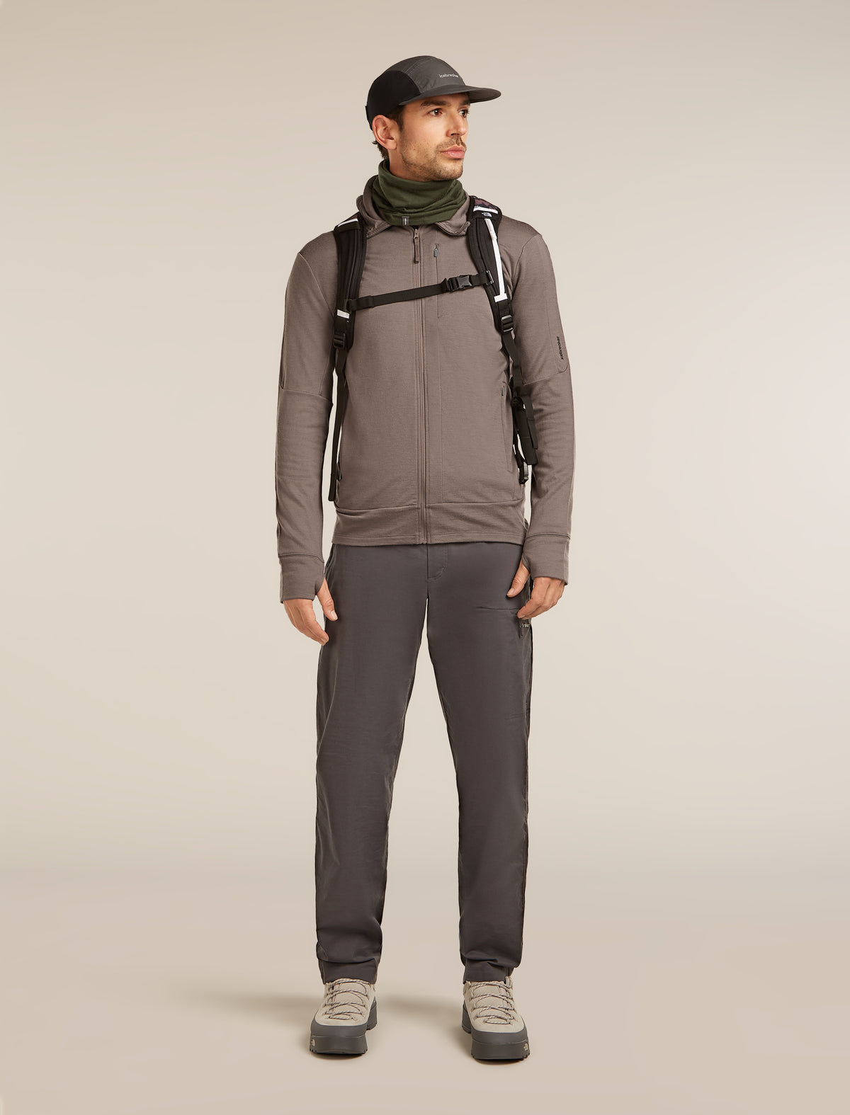 Men’s Merino 260 Quantum Long Sleeve Zip Hoodie Porcini - 4