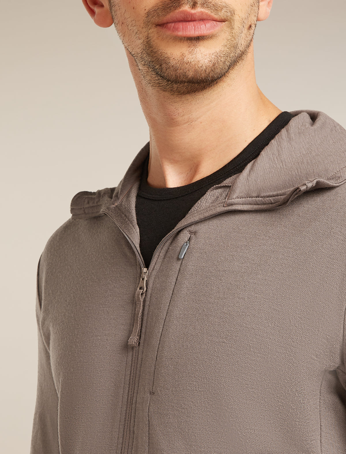 Men’s Merino 260 Quantum Long Sleeve Zip Hoodie Porcini - 6