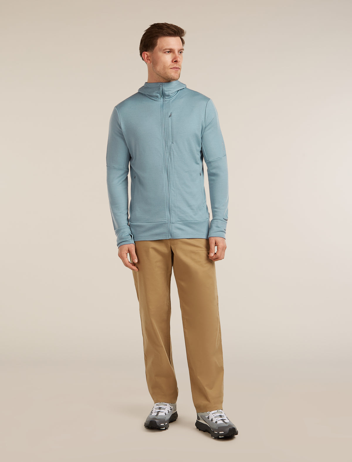 Men’s Merino 260 Quantum Long Sleeve Zip Hoodie Flint blue - 3
