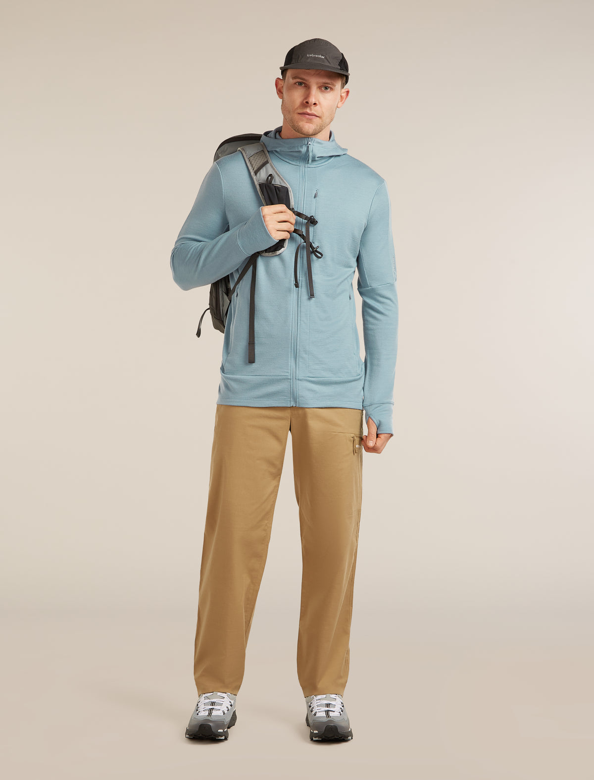 Men’s Merino 260 Quantum Long Sleeve Zip Hoodie Flint blue - 4