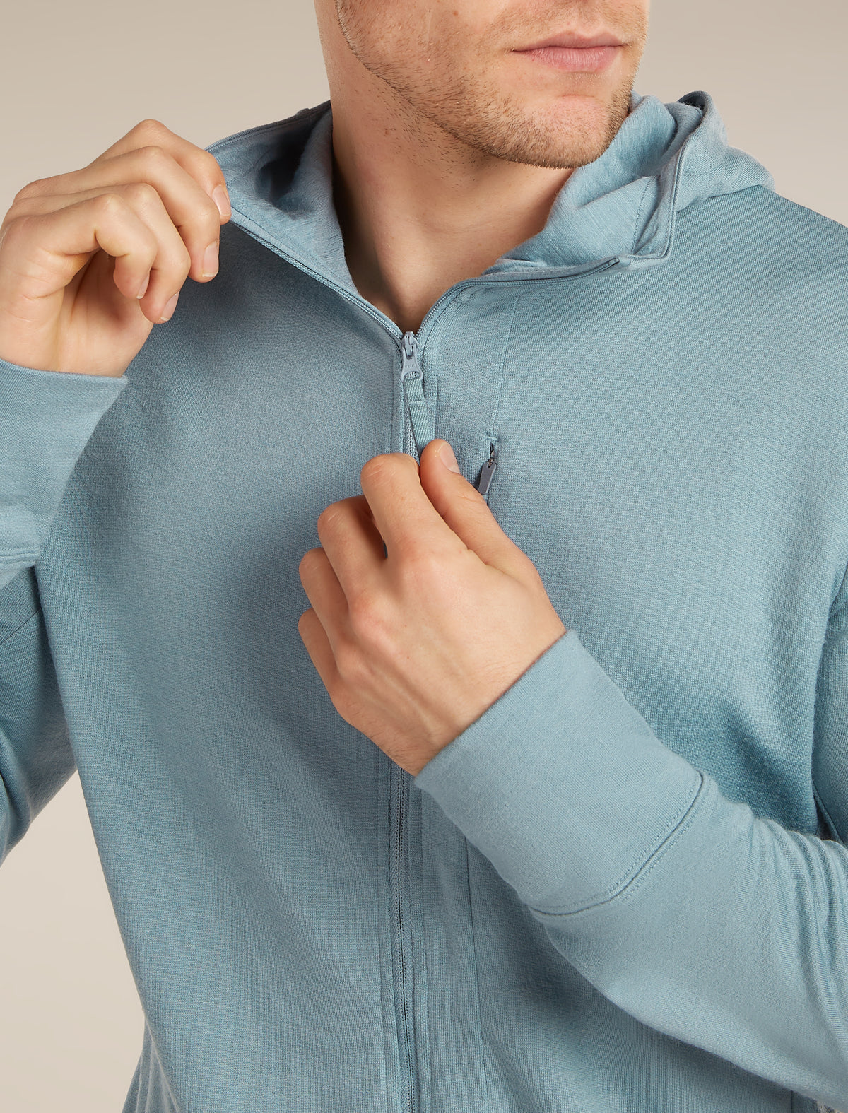 Men’s Merino 260 Quantum Long Sleeve Zip Hoodie Flint blue - 6