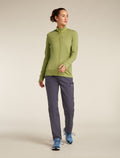 Women's Merino 260 Quantum Long Sleeve Zip OLIVE - 3