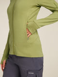 Women's Merino 260 Quantum Long Sleeve Zip OLIVE - 8