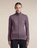 Women's Merino 260 Quantum Long Sleeve Zip Grey Plum - 1