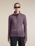 Women's Merino 260 Quantum Long Sleeve Zip Grey Plum - 5