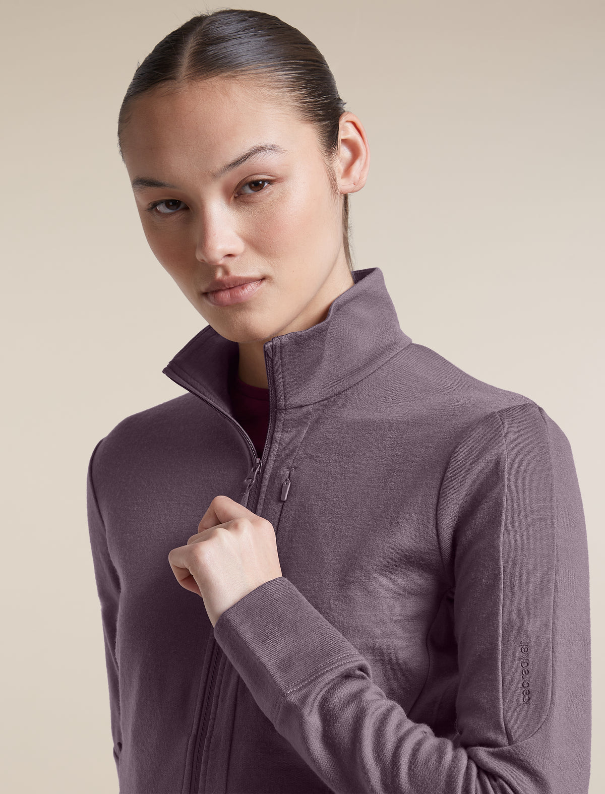 Women's Merino 260 Quantum Long Sleeve Zip Grey Plum - 6