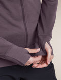 Women's Merino 260 Quantum Long Sleeve Zip Grey Plum - 7