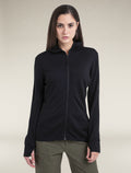 Women’s Merino 260 Quantum Long Sleeve Zip Hoodie Black - 1