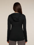 Women’s Merino 260 Quantum Long Sleeve Zip Hoodie Black - 2
