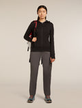 Women’s Merino 260 Quantum Long Sleeve Zip Hoodie Black - 4