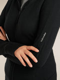 Women’s Merino 260 Quantum Long Sleeve Zip Hoodie Black - 5