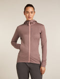 Women’s Merino 260 Quantum Long Sleeve Zip Hoodie Summit/Blush - 1