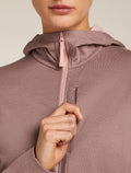 Women’s Merino 260 Quantum Long Sleeve Zip Hoodie Summit/Blush - 10