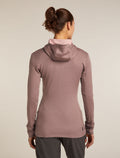 Women’s Merino 260 Quantum Long Sleeve Zip Hoodie Summit/Blush - 2