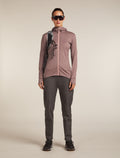Women’s Merino 260 Quantum Long Sleeve Zip Hoodie Summit/Blush - 4