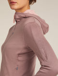 Women’s Merino 260 Quantum Long Sleeve Zip Hoodie Summit/Blush - 5