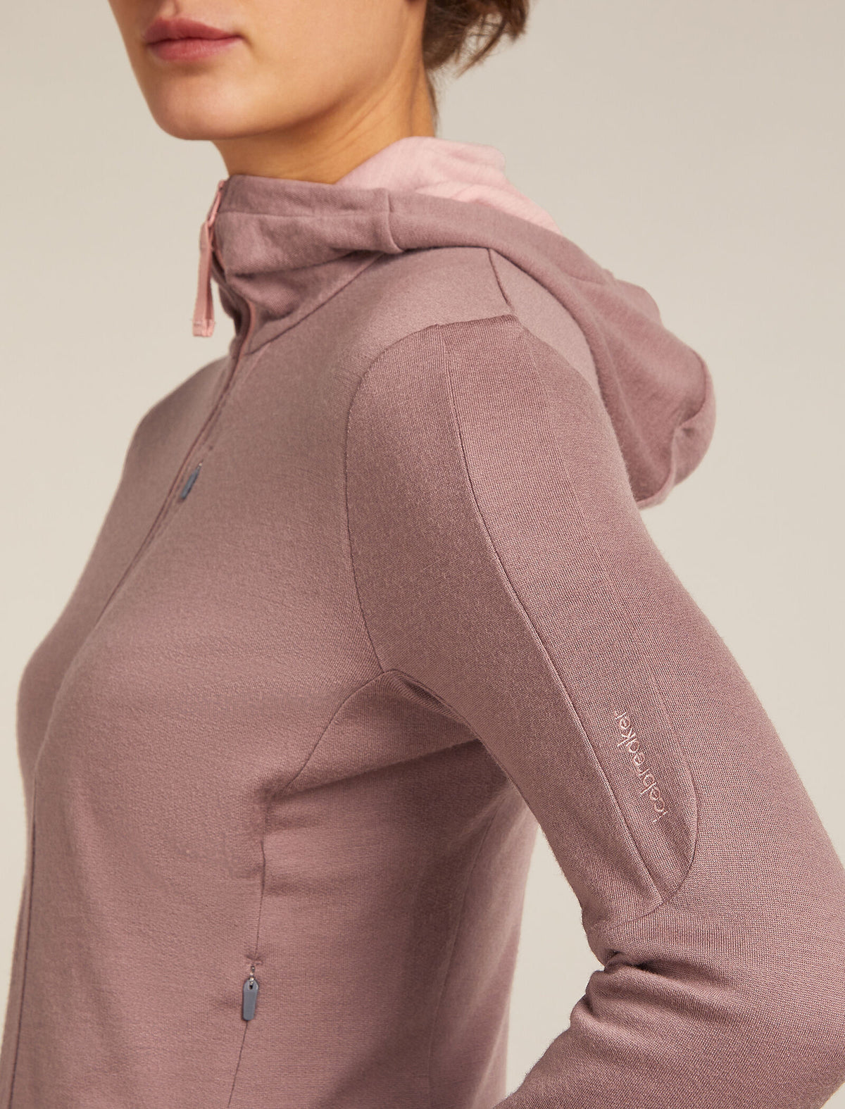 Women’s Merino 260 Quantum Long Sleeve Zip Hoodie Summit/Blush - 5