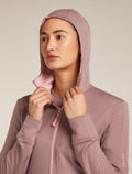 Women’s Merino 260 Quantum Long Sleeve Zip Hoodie Summit/Blush - 8