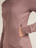 Women’s Merino 260 Quantum Long Sleeve Zip Hoodie Summit/Blush - 9