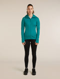 Women’s Merino 260 Quantum Long Sleeve Zip Hoodie Tidal teal - 3