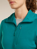 Women’s Merino 260 Quantum Long Sleeve Zip Hoodie Tidal teal - 5