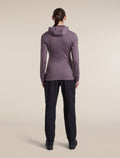 Women's Merino 260 Quantum Long Sleeve Zip Hoodie Grey Plum/Dark Berry - 8