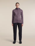 Women's Merino 260 Quantum Long Sleeve Zip Hoodie Grey Plum/Dark Berry - 3