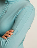 Women’s Merino 260 Quantum Long Sleeve Zip Hoodie Hydro - 5