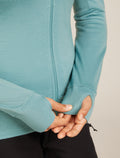 Women’s Merino 260 Quantum Long Sleeve Zip Hoodie Hydro - 6