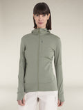 Women’s Merino 260 Quantum Long Sleeve Zip Hoodie Oil/Black/Silver - 1