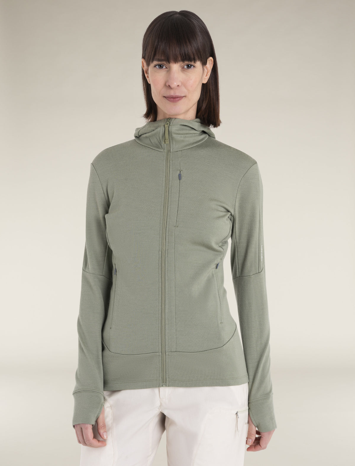 Women’s Merino 260 Quantum Long Sleeve Zip Hoodie Oil/Black/Silver - 1