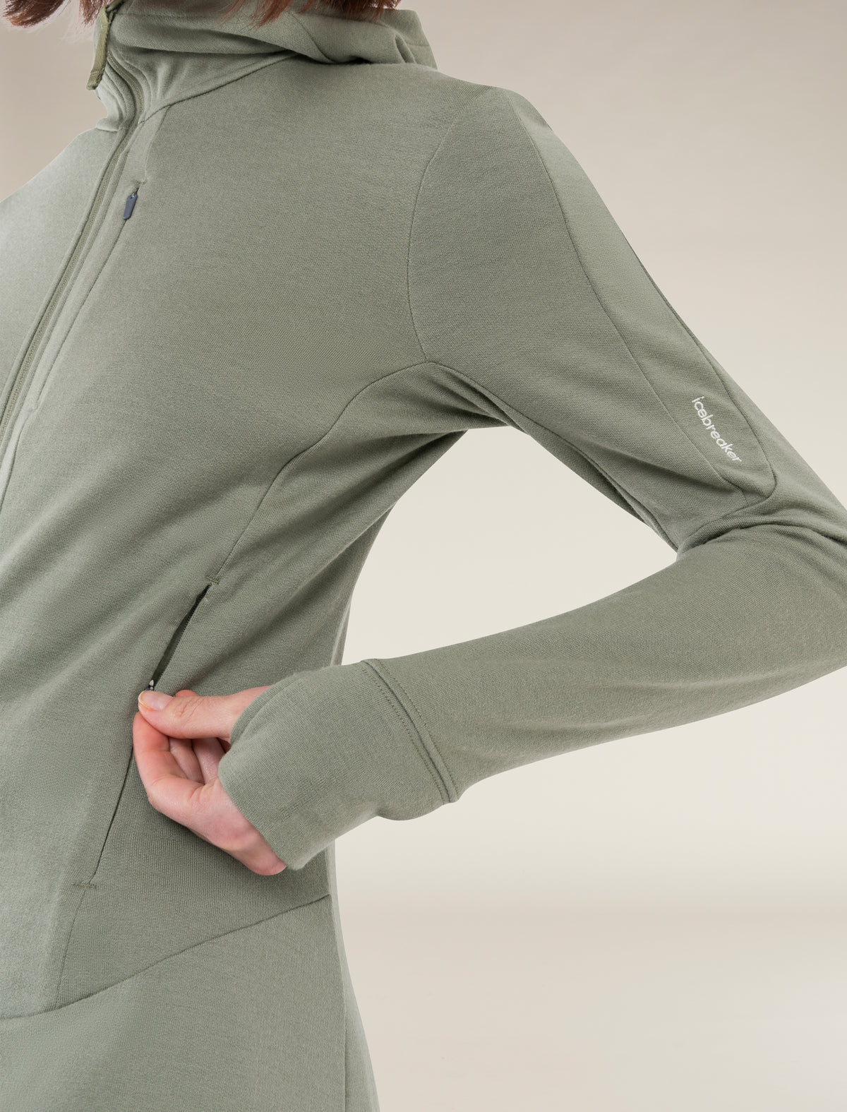 Women’s Merino 260 Quantum Long Sleeve Zip Hoodie Oil/Black/Silver - 5