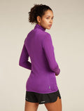 Women’s Merino Blend 200 Realfleece™ Descender Long Sleeve Half Zip Top Passion - 2