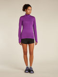 Women’s Merino Blend 200 Realfleece™ Descender Long Sleeve Half Zip Top Passion - 3
