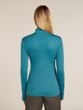 Women’s Merino Blend 200 Realfleece™ Descender Long Sleeve Half Zip Top Topaz - 2