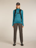 Women’s Merino Blend 200 Realfleece™ Descender Long Sleeve Half Zip Top Topaz - 4
