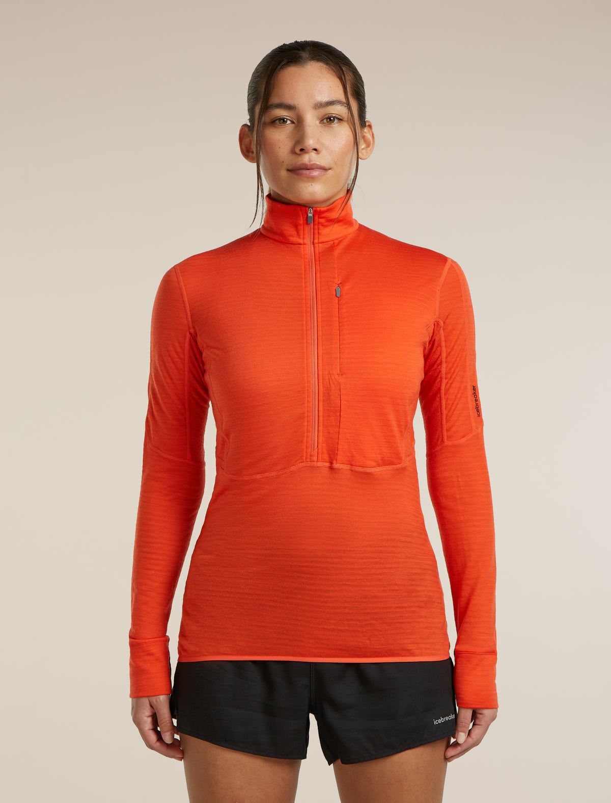 Women’s Merino Blend 200 RealFleece™ Descender Long Sleeve Half Zip Fervid - 1