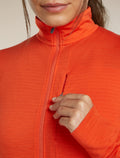 Women’s Merino Blend 200 RealFleece™ Descender Long Sleeve Half Zip Fervid - 9