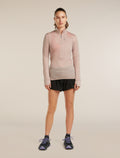 Women’s Merino Blend 200 RealFleece™ Descender Long Sleeve Half Zip Pink quartz - 4
