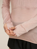 Women’s Merino Blend 200 RealFleece™ Descender Long Sleeve Half Zip Pink quartz - 9