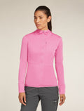 Women’s Merino Blend 200 Realfleece™ Descender Long Sleeve Zip Hoodie Pop - 1