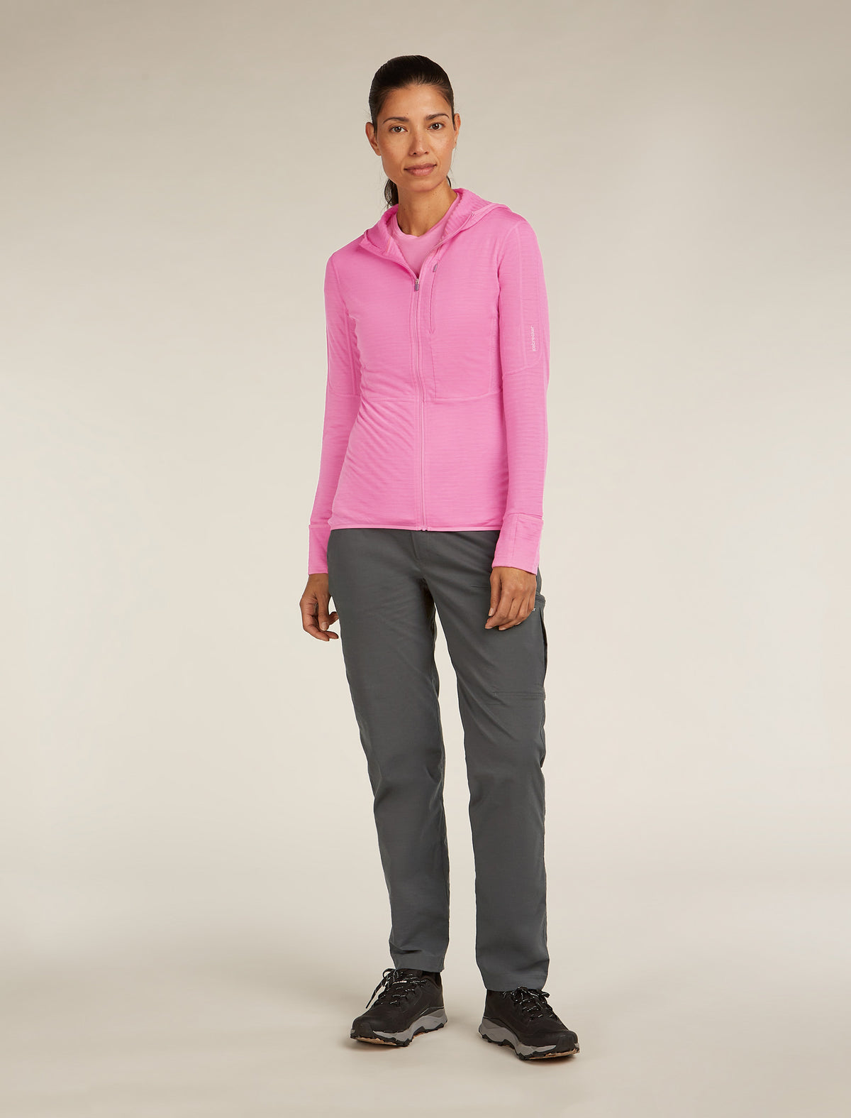 Women’s Merino Blend 200 Realfleece™ Descender Long Sleeve Zip Hoodie Pop - 3