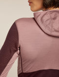 Women’s Merino Blend 200 Realfleece™ Descender Long Sleeve Zip Hoodie Summit/Java - 10
