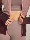 Women’s Merino Blend 200 Realfleece™ Descender Long Sleeve Zip Hoodie Summit/Java - 6