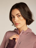 Women’s Merino Blend 200 Realfleece™ Descender Long Sleeve Zip Hoodie Summit/Java - 7