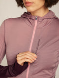 Women’s Merino Blend 200 Realfleece™ Descender Long Sleeve Zip Hoodie Summit/Java - 9